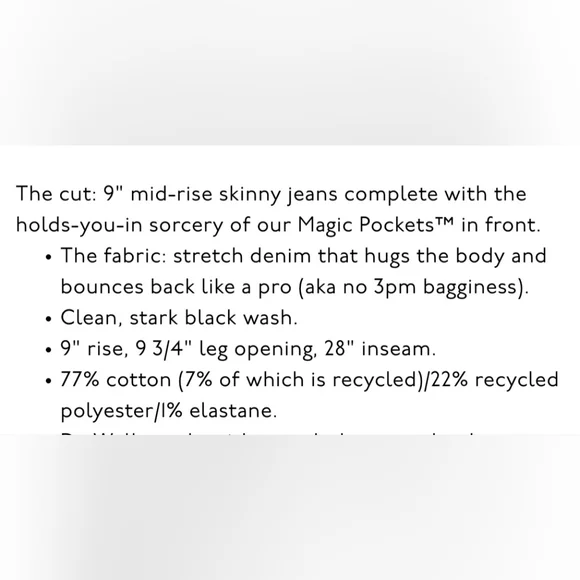 Madewell Roadtripper Black Mid-rise Skinny Jeans, ankle length size 27 - Picture 13 of 13